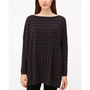 St. John 100% wool Ribbed Pattern super Lightweight Knit oversized sweater EUC